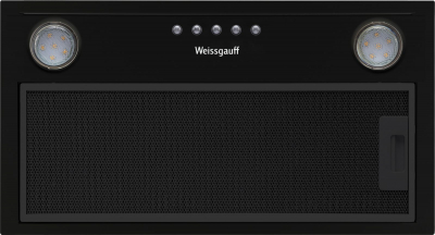 Вытяжка встраиваемая Weissgauff Alpha 45 PB BL черный управление: кнопочное (1 мотор) от магазина Лидер